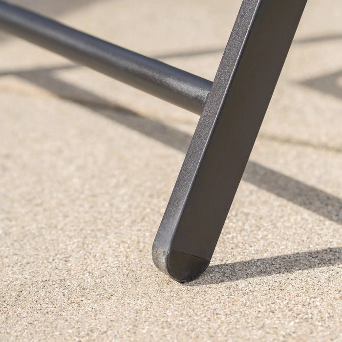 Outdoor Wicker Barstools Faux Rattan Patio Bar Stools Foldable Chair, Multibrown, Set of 2 Default -DTYStore