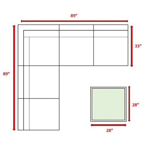 Outdoor Wicker Sectional Sofa Set with 11 Cushions, Brown Aluminum Frame, Glass Coffee Table, 4-Person Default -DTYStore