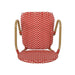 Outdoor Wicker and Aluminum 29.5' French Barstools, Set of 2, Red, Bamboo Print Finish Default -DTYStore