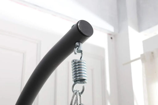 Outdoor egg-shaped hanging chair with stand, patio wicker swing egg-shaped chair, indoor rocking chair, outdoor hammock egg-shaped chair, linen gray Default -DTYStore