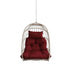 Outdoor garden rattan egg swing chair hanging chair PE hanging chair red Default -DTYStore