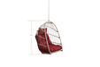 Outdoor garden rattan egg swing chair hanging chair PE hanging chair red Default -DTYStore