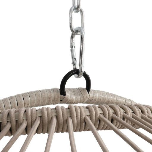 Outdoor garden rattan egg swing chair hanging chair PE hanging chair red Default -DTYStore