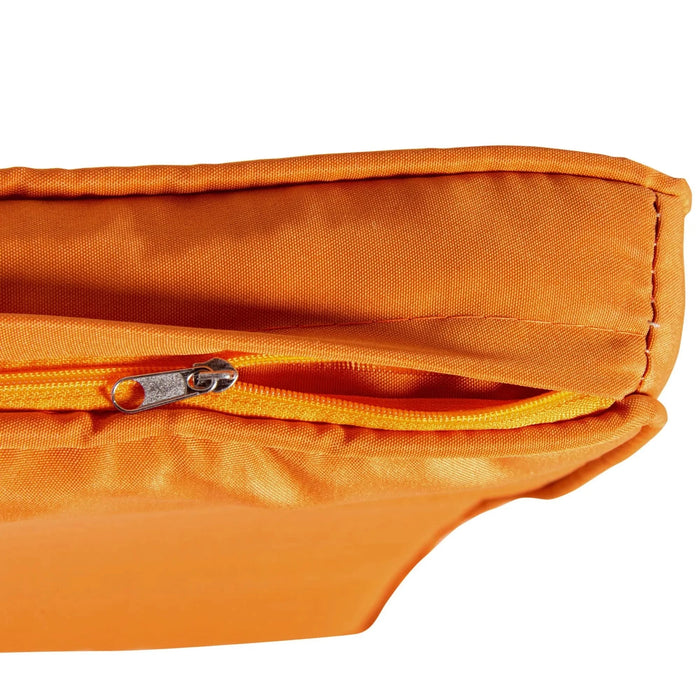 Outsunny 2 Person Wicker Hanging Swing Bench, Front Porch Swing Outdoor Chair with Cushions 550 lbs. Weight Capacity for Backyard, Garden, Orange Default -DTYStore