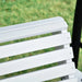 Outsunny 3-Seater Wooden Porch Swing, Patio Swing Bench with Folding Coffee Table, Cup Holders and Chains Included, 440lbs Weight Capacity, White Default -DTYStore