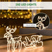 Outsunny 35' LED Reindeer Sleigh Outdoor Christmas Standing Figure Decoration Default -DTYStore