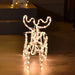 Outsunny 35' LED Reindeer Sleigh Outdoor Christmas Standing Figure Decoration Default -DTYStore