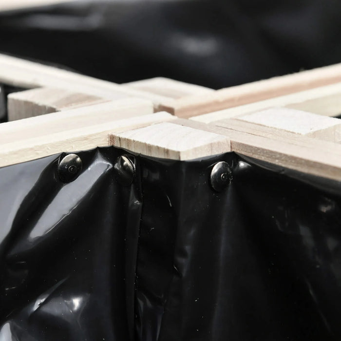 Outsunny 4PCS Raised Garden Bed, Wooden Elevated Planter Box Kit with Bed Liner, DIY Shape, for Flowers Vegetables Default -DTYStore