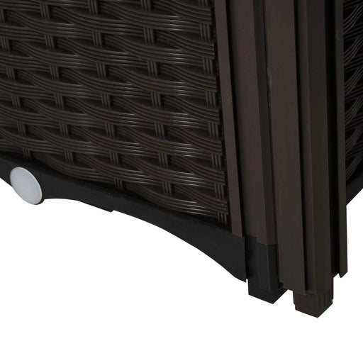 Outsunny 4 Piece Raised Garden Bed with Legs, Self-Watering Planter Box Raised Bed to Grow Flowers, Herbs & Vegetables, Brown Default -DTYStore