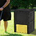 Outsunny Garden Compost Bin 80 Gallon Outdoor Large Capacity Composter Fast Create Fertile Soil Aerating Box, Easy Assembly, Yellow Default -DTYStore