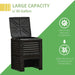 Outsunny Garden Compost Bin 80 Gallon Outdoor Large Capacity Composter Fast Create Fertile Soil Aerating Box, Easy Assembly, Yellow - DTY Store
