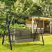 Outsunny Metal Porch Swing Stand, Heavy Duty Swing Frame, Hanging Chair Stand Only, 528 LBS Weight Capacity, for Backyard, Patio, Lawn, Playground, Black Default -DTYStore