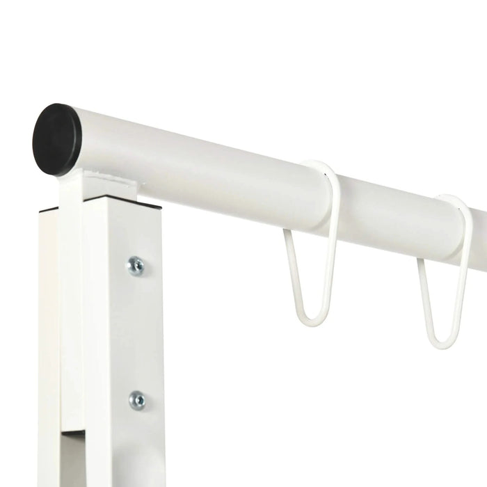 Outsunny Metal Porch Swing Stand, Heavy Duty Swing Frame, Hanging Chair Stand Only, 528 LBS Weight Capacity, for Backyard, Patio, Lawn, Playground, White Default -DTYStore