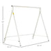 Outsunny Metal Porch Swing Stand, Heavy Duty Swing Frame, Hanging Chair Stand Only, 528 LBS Weight Capacity, for Backyard, Patio, Lawn, Playground, White Default -DTYStore