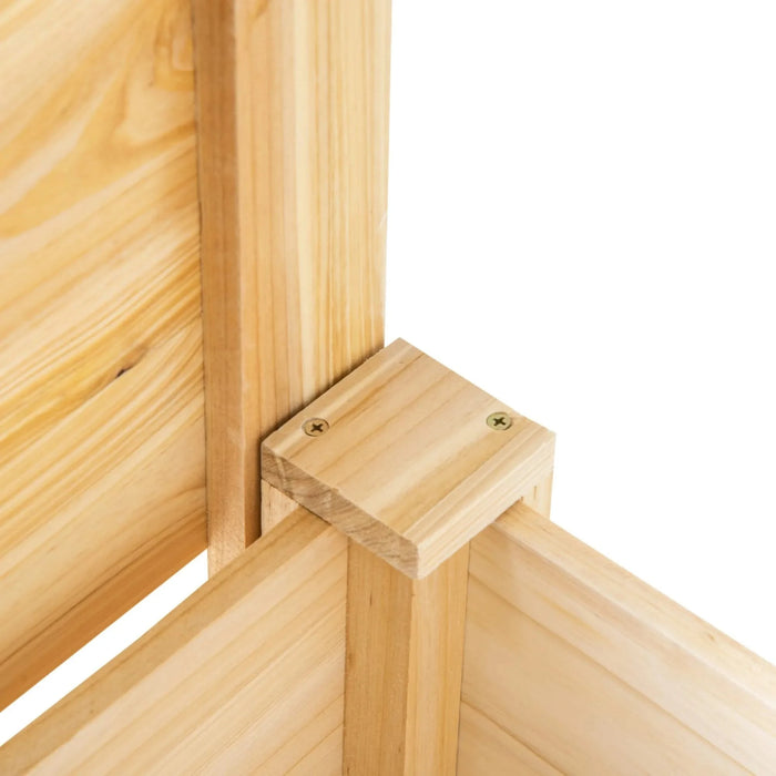 Outsunny Raised Garden Bed Set of 3, Wooden Elevated Planter Box with Legs and Bed Liner, for Backyard and Patio to Grow Vegetables, Herbs, and Flowers, Natural Default -DTYStore