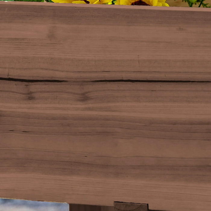 Outsunny Raised Garden Bed with 3 Planter Box, Elevated Wooden Plant Stand with Drainage Holes, for Vegetables, Herb and Flowers, Coffee Default -DTYStore