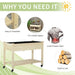 Outsunny Raised Garden Bed with Lockable Wheels and Storage Shelf, Natural Wood, 47 x 22 x 33 Inches Default -DTYStore