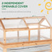 Outsunny Raised Garden Bed with Polycarbonate Greenhouse, Flower Planter Protection, Natural Wood, 48' x 24' x 32' Default -DTYStore