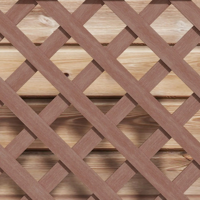 Outsunny Raised Garden Bed with Trellis Lattice, Wood Planter Box with Self Draining Gap, Freestanding Trellis Planter for Climbing Plants, Vines, Flowers, 29.5' x 13.25' x 53.25', Light Brown Default -DTYStore