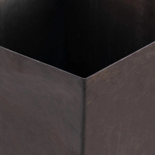 Outsunny Set of 3 Tall Planters with Drainage Hole, 28' Outdoor Flower Pots, Indoor Planters for Porch Patio and Deck, Brown Default -DTYStore