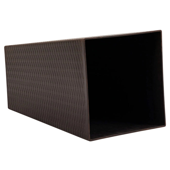 Outsunny Set of 3 Tall Planters with Drainage Hole, Outdoor Flower Pots, Indoor Planters for Porch, Front Door, Entryway, Patio and Deck, Brown Default -DTYStore