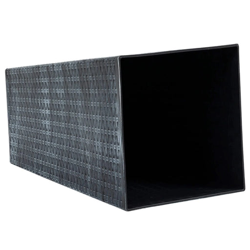 Outsunny Set of 3 Tall Planters with Drainage Hole, Outdoor Flower Pots, Indoor Planters for Porch, Front Door, Entryway, Patio and Deck, Gray Default -DTYStore