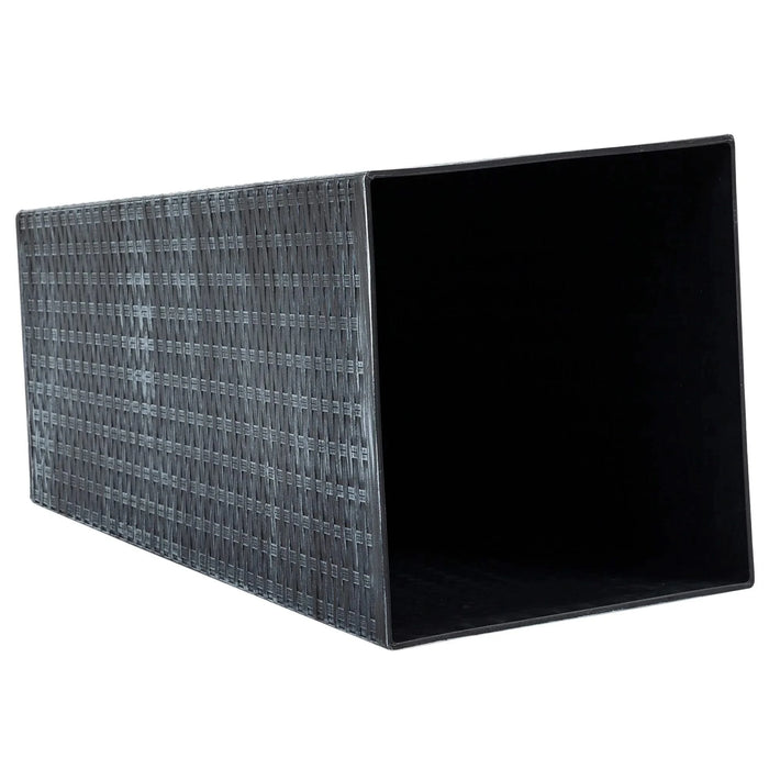 Outsunny Set of 3 Tall Planters with Drainage Hole, Outdoor Flower Pots, Indoor Planters for Porch, Front Door, Entryway, Patio and Deck, Gray Default -DTYStore