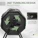 Outsunny Tumbling Compost Bin Outdoor 360° Dual Chamber Rotating Composter 43 Gallon, Green - DTY Store