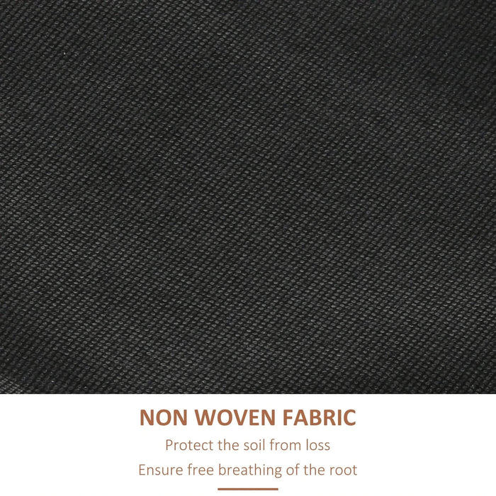 Outsunny Vertical Garden Planter, Wooden 4 Tier Planter Box, Self-Draining with Non-Woven Fabric for Outdoor Flowers, Vegetables and Herbs, Orange Default -DTYStore