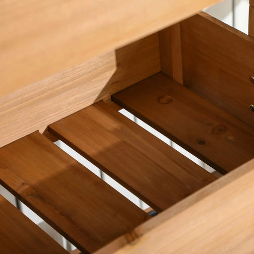 Outsunny Vertical Garden Planter, Wooden 4 Tier Planter Box, Self-Draining with Non-Woven Fabric for Outdoor Flowers, Vegetables and Herbs, Orange Default -DTYStore