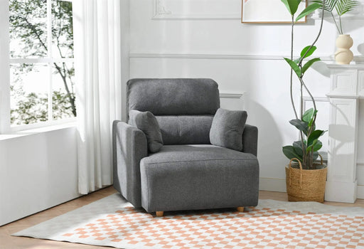 Oversized Chair w/Storage Ottoman, Wide Accent Armchair Chair for Living Room, Modern Lounge Chair, Upholstered Mid-Century Reading Chair, Comfy Living Room Chair, Deep Seat Sofa Couch(Dark Gray) Default -DTYStore