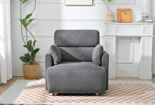 Oversized Chair w/Storage Ottoman, Wide Accent Armchair Chair for Living Room, Modern Lounge Chair, Upholstered Mid-Century Reading Chair, Comfy Living Room Chair, Deep Seat Sofa Couch(Dark Gray) Default -DTYStore