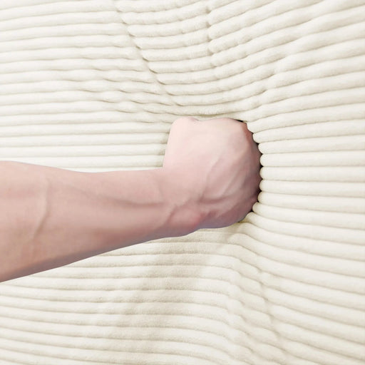 Oversized Cloud Modular Sectional Couch,Convertible Sectional Couches , Extra-Thick Armrests With Chaise,Soft Corduroy Fabric,Ergonomic Design, Easy Assembly,For Living Rooms Reading Rooms,Cream Default -DTYStore