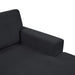 Oversized Sectional Sofa 115.3' U-Shaped Sofa with Chaise Lounge and Three Soft Throw Pillows, Black Corduroy Fabric Default -DTYStore