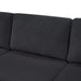 Oversized Sectional Sofa 115.3' U-Shaped Sofa with Chaise Lounge and Three Soft Throw Pillows, Black Corduroy Fabric Default -DTYStore