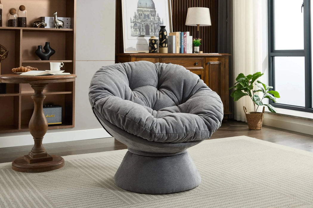 Oversized Swivel Accent Chair, 360 Swivel Barrel Chair, Papasan Chair for Living Room Bedroom Default -DTYStore