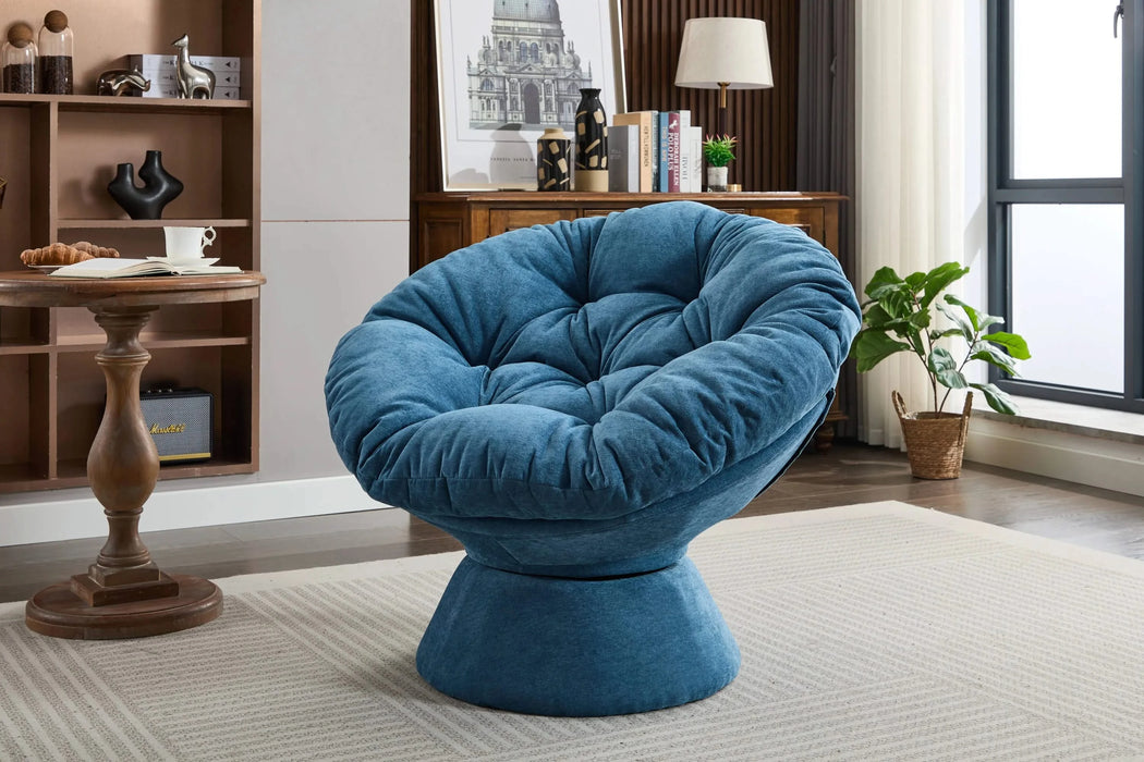 Oversized Swivel Accent Chair, 360 Swivel Barrel Chair, Papasan Chair for Living Room Bedroom Default -DTYStore