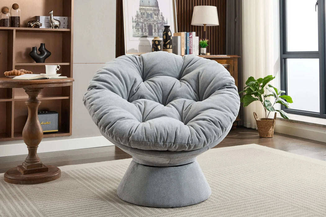Oversized Swivel Accent Chair, 360 Swivel Barrel Chair, Papasan Chair for Living Room Bedroom Default -DTYStore