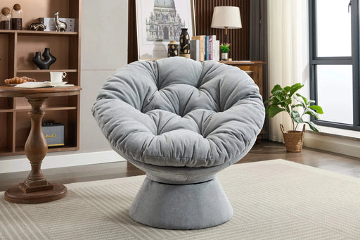 Oversized Swivel Accent Chair, 360 Swivel Barrel Chair, Papasan Chair for Living Room Bedroom Default -DTYStore
