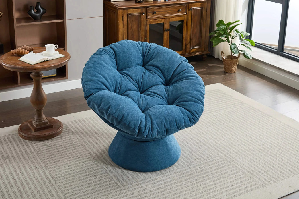 Oversized Swivel Accent Chair, 360 Swivel Barrel Chair, Papasan Chair for Living Room Bedroom Default -DTYStore