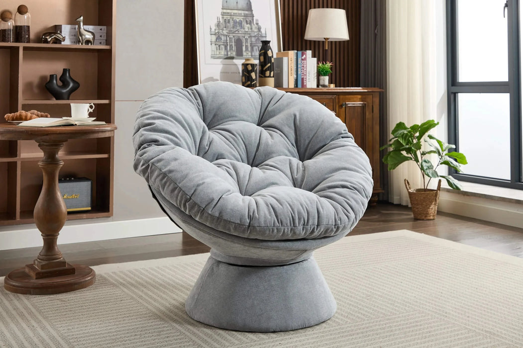 Oversized Swivel Accent Chair, 360 Swivel Barrel Chair, Papasan Chair for Living Room Bedroom Default -DTYStore