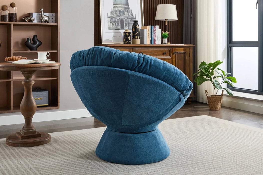 Oversized Swivel Accent Chair, 360 Swivel Barrel Chair, Papasan Chair for Living Room Bedroom Default -DTYStore
