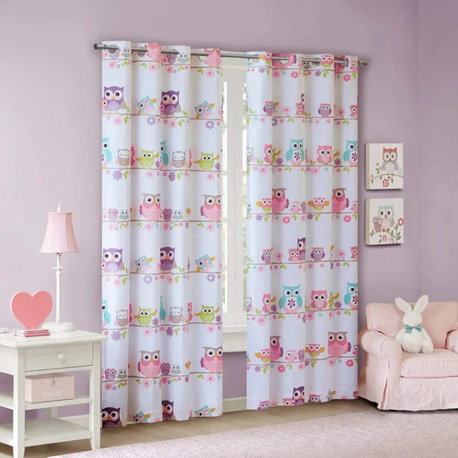 Owl Printed Blackout Curtain Panel(Only 1 Pc Panel) Default -DTYStore