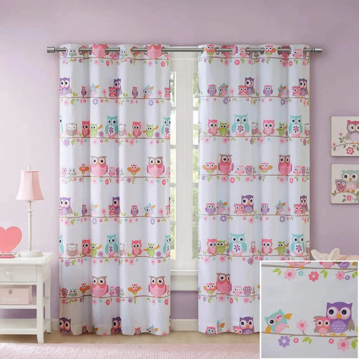 Owl Printed Blackout Curtain Panel(Only 1 Pc Panel) Default -DTYStore