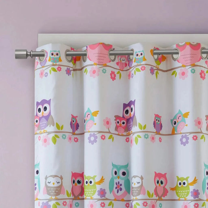 Owl Printed Blackout Curtain Panel(Only 1 Pc Panel) Default -DTYStore