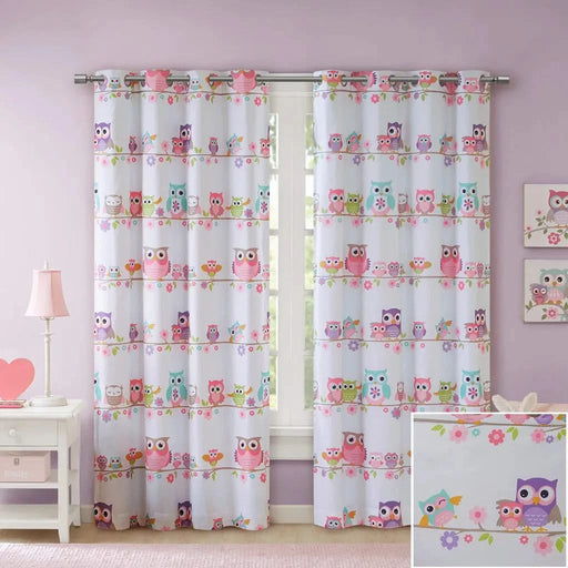 Owl Printed Blackout Curtain Panel(Only 1 Pc Panel) Default -DTYStore