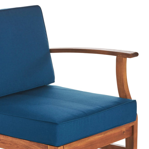 PERLA 3 SEATER SOFA AND TABLE SET, BLUE Default -DTYStore