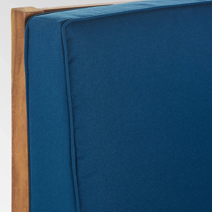 PERLA 3 SEATER SOFA AND TABLE SET, BLUE Default -DTYStore