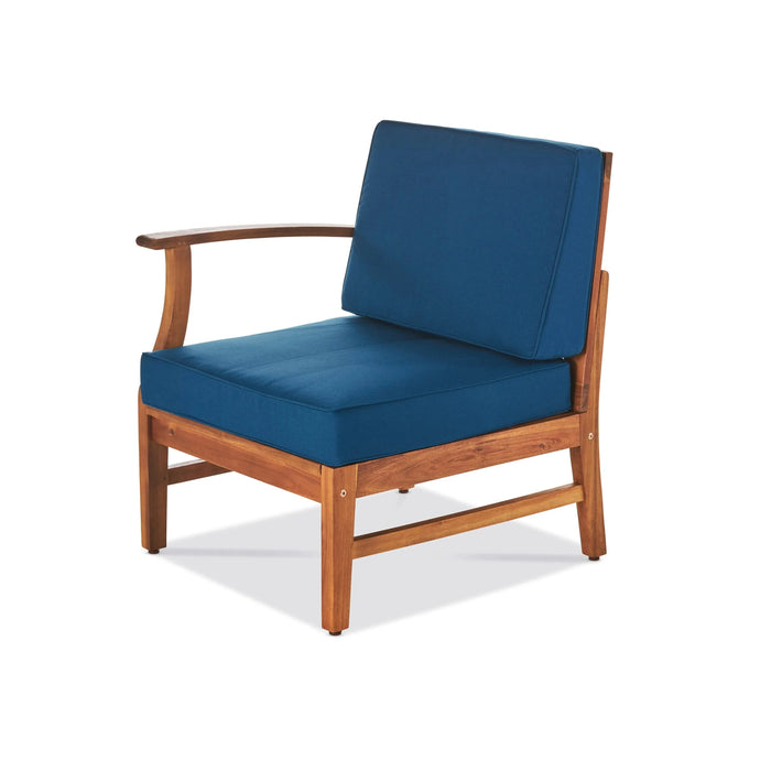 PERLA 3 SEATER SOFA AND TABLE SET, BLUE Default -DTYStore