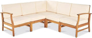 PERLA 5-PCS SOFA SET,CREAM Default -DTYStore
